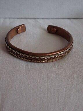 Vintage Braided Copper Cuff Bracelet